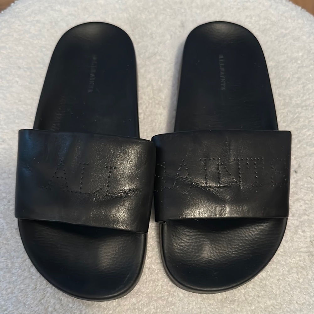 All Saints Black Minimalist Sandals
